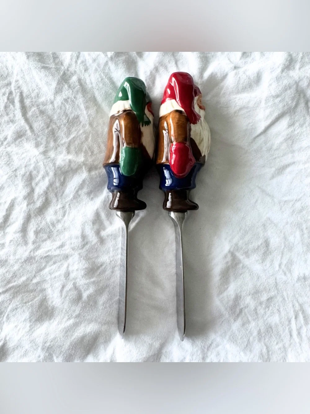 Williams Sonoma Retired Nordic Elf Hand-Painted Ceramic Christmas Spreaders